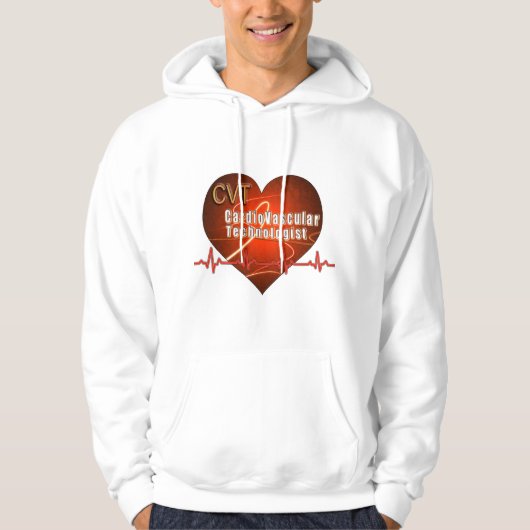CVT HEART LOGO Cardiovasculaire technologie Hoodie (Voorkant)