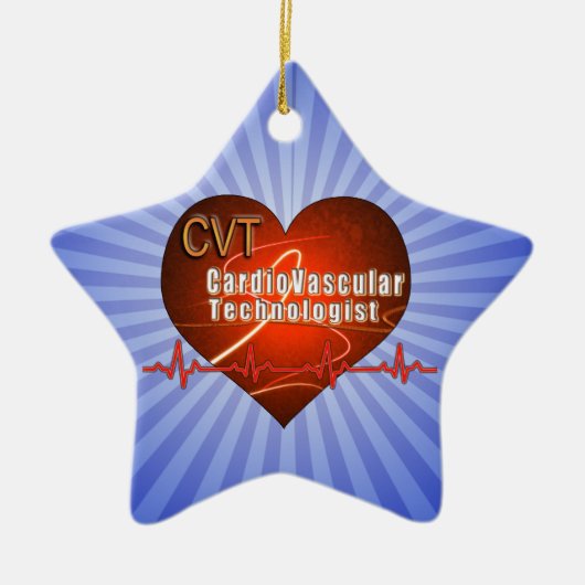 CVT HEART LOGO Cardiovasculaire technologie Keramisch Ornament (Voorkant)