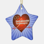 CVT HEART LOGO Cardiovasculaire technologie Keramisch Ornament (Links)