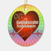 CVT HEART LOGO Cardiovasculaire technologie Keramisch Ornament (Links)