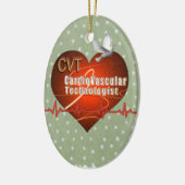 CVT HEART LOGO Cardiovasculaire technologie Keramisch Ornament (Links)