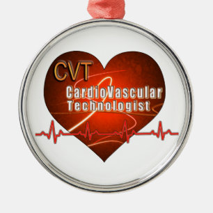 CVT HEART LOGO Cardiovasculaire technologie Metalen Ornament