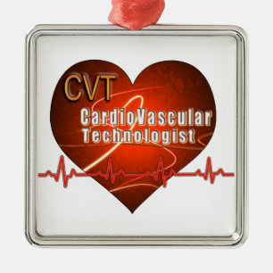 CVT HEART LOGO Cardiovasculaire technologie Metalen Ornament
