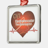 CVT HEART LOGO Cardiovasculaire technologie Metalen Ornament (Links)