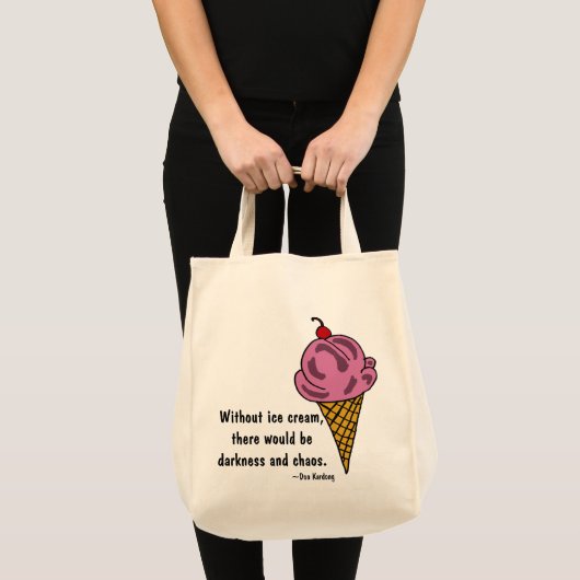 CW- Funny Ice Cream Canvas tas (Voorkant (product))