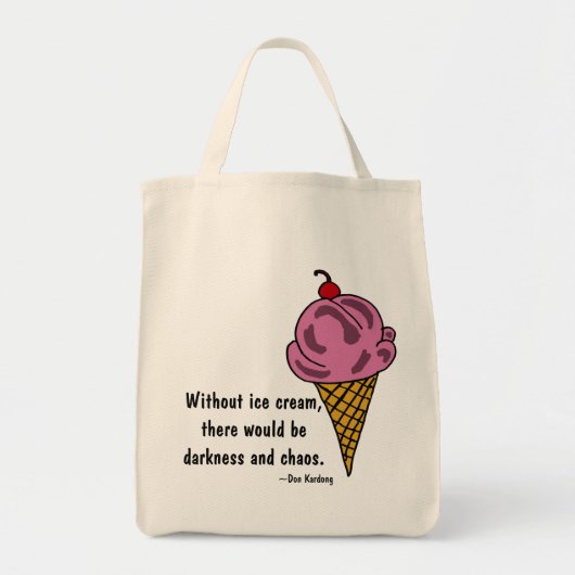 CW- Funny Ice Cream Canvas tas (Voorkant)