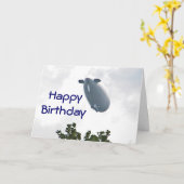 CW - Verjaardag Blimp Kaart (Gele Bloem)