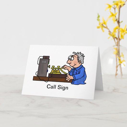 CW Wenskaart van het Haar van de Exploitant het Kaart (Gele Bloem)