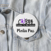 CWBN Radio Network Media Pass Ronde Button 4,0 Cm (In situ)
