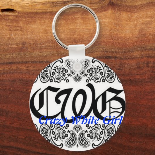 Cwg, Crazy White Girl Sleutelhanger (Voorkant)
