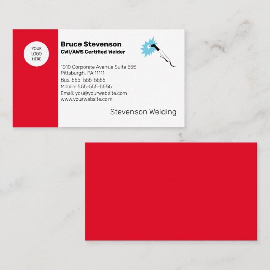CWI | AWS Certified Welder Visitekaartje (Voorkant / Achterkant)