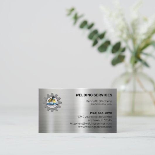 CWI | AWS Certified Welder Visitekaartje (Staand voorkant)