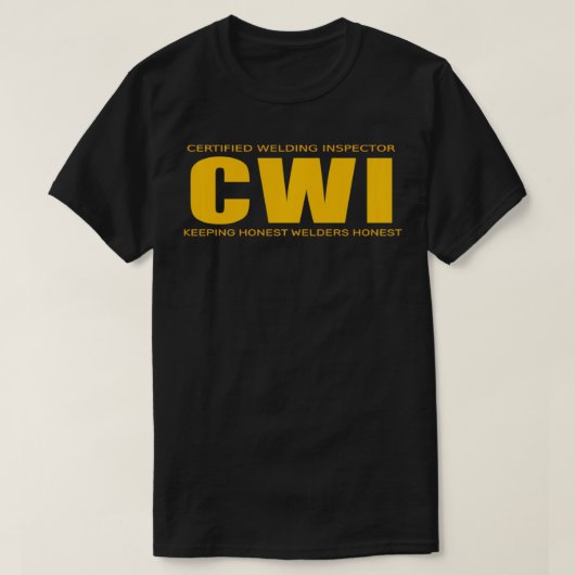 CWI-gecertificeerde lasinspecteur T-shirt (Design voorkant)