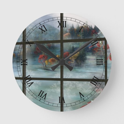 Cwm Autumn Frost Clock Ronde Klok (Voorkant)