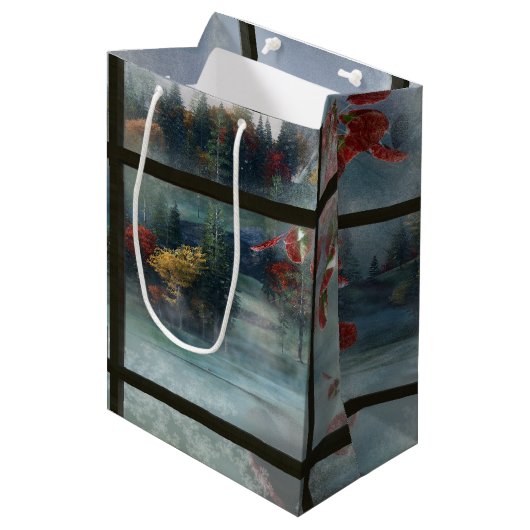 Cwm Autumn Frost Gift Bag Medium Cadeauzakje (Voorkant Gekanteld)