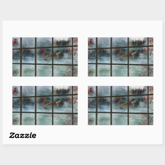 Cwm Autumn Frost-Stickers Rechthoekige Sticker (Vel)