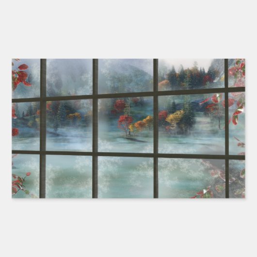 Cwm Autumn Frost-Stickers Rechthoekige Sticker (Voorkant)