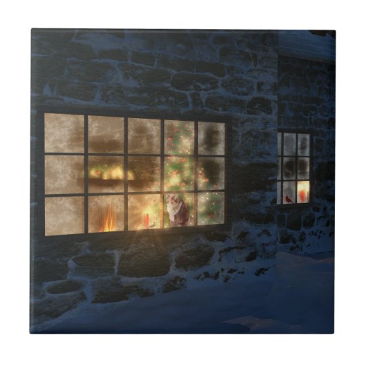 Cwm Kerst Decoratieve Tegel / Trivet Tegeltje (Voorkant)