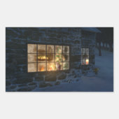 Cwm kerstcadeaulabels rechthoekige sticker (Voorkant)