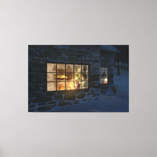 Cwm-kerstcanvas afdrukken (Voorkant)