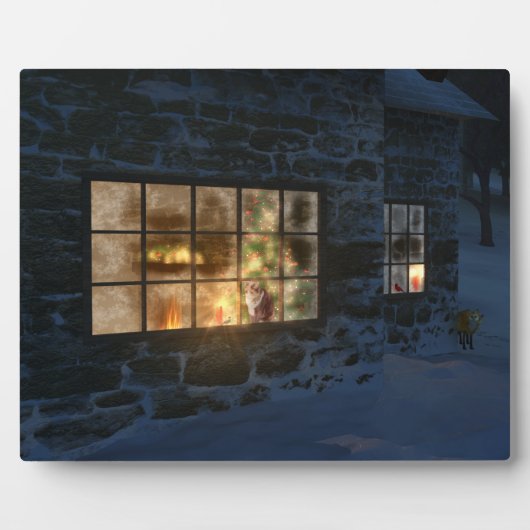 Cwm kerstfoto Plaque Fotoplaat (Voorkant)