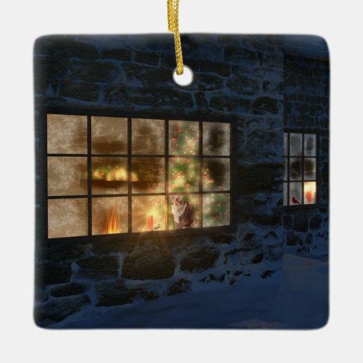 Cwm kerstversiering keramisch ornament (Voorkant)