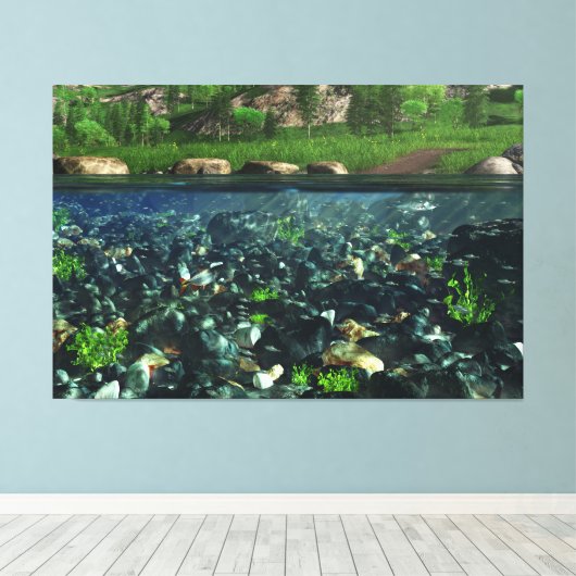 CWM River Canvas Print (Insitu (Houten vloer))