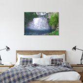 Cwm Waterfall Canvas Afdrukken (Insitu (Slaapkamer))