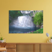 Cwm Waterfall Canvas Afdrukken (Insitu (Woonkamer))