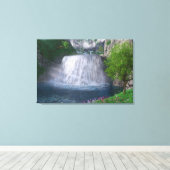 Cwm Waterfall Canvas Afdrukken (Insitu (Houten vloer))