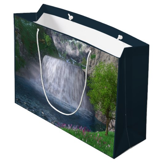 Cwm Waterfall Gift Bag Groot Cadeauzakje (Achterkant Gekanteld)