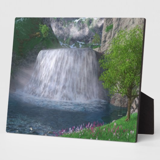 Cwm Waterfall Photo Plaque Fotoplaat (Zijkant)