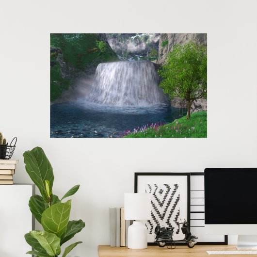 Cwm Waterfall Print (Thuiskantoor)