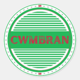 Cwmbran City Pride Embleem – Welshe identiteit Ronde Sticker