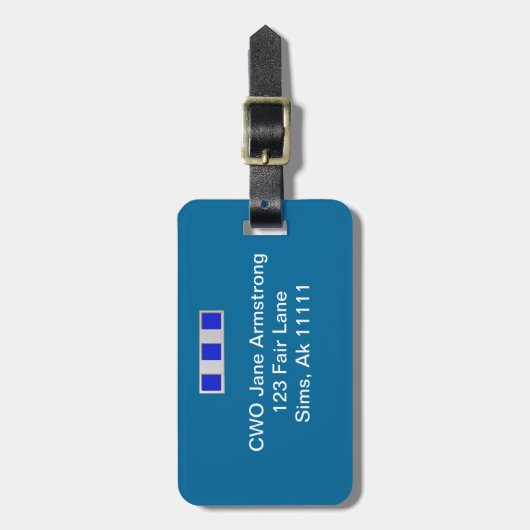 CWO-4 Bagagelabel (Voorkant verticaal)