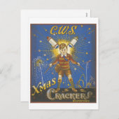 CWS Xmas Crackers Vintage Ad Feestdagenkaart (Voorkant / Achterkant)