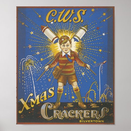 CWS Xmas Crackers Vintage Ad Poster (Voorkant)