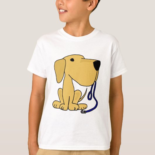 CX- Cute Dog met Leash T-shirt (Voorkant)