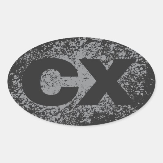 CX-Sticker Ovale Sticker (Voorkant)
