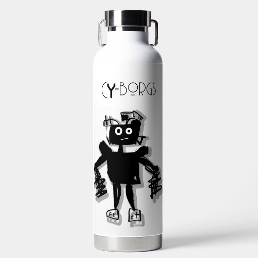 CY=Borg Robot Thermal Tumbler Waterfles (Voorkant)