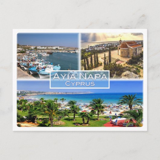 CY Cyprus - Ayia Napa - Harbour - Panorama - Nelia Briefkaart (Voorkant)