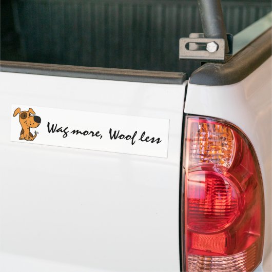 CY- Funny Wof Dog Bumpersticker (Op Truck)