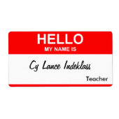 Cy Lance Indeklass Etiket (Voorkant)