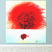 Cy Twombly art style Canvas Afdruk (Insitu (Houten vloer))