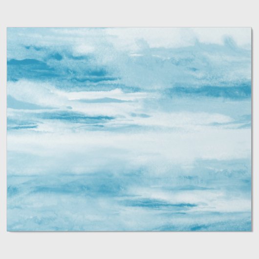 Cyaan Abstract Cadeaupapier (Vlak)