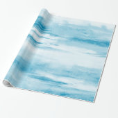Cyaan Abstract Cadeaupapier (Uitgerold)