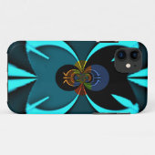 Cyaan Abstracte kunst Print Case-Mate iPhone Case (Achterkant (horizontaal))