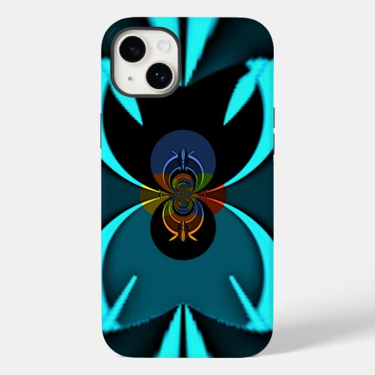 Cyaan Abstracte kunst Print Case-Mate iPhone Case (Achterkant)