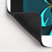 Cyaan Abstracte kunst Print Muismat (Hoek)