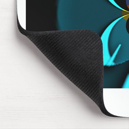 Cyaan Abstracte kunst Print Muismat (Hoek)